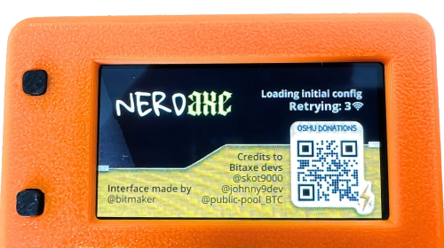 Guía de configuración de NerdAxe, inicializando 500x280
