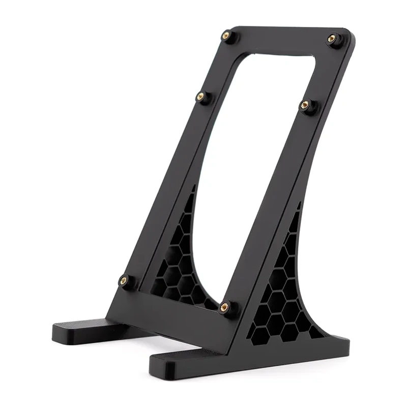 Printed stand for NerdQAxe mining boards, seen from the front