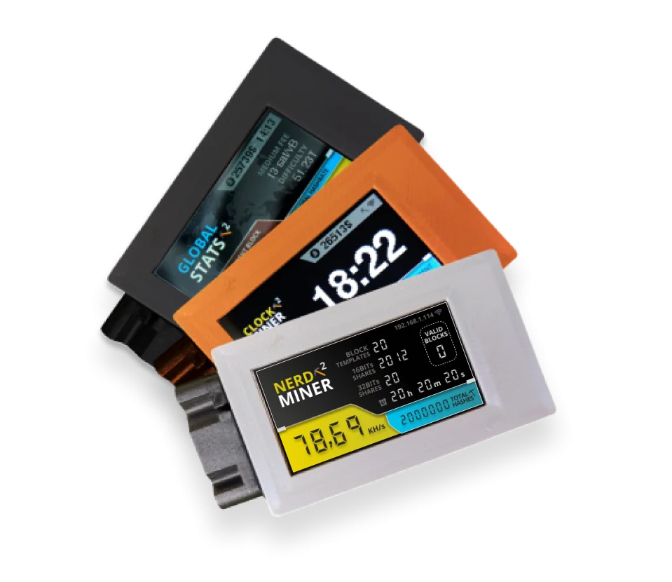 Nerdminer V2 - Mineur Bitcoin Solo Avec écran 1,9" - 1060 KH/s, Wi-Fi, USB-C - Pour Débutants