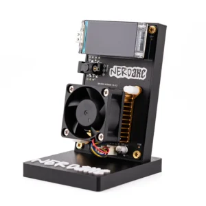 Nerdaxe open-source Bitcoin home miner right side view