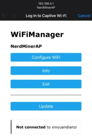 Nerdminer Setup Guide How-To Scan WiFi Manager